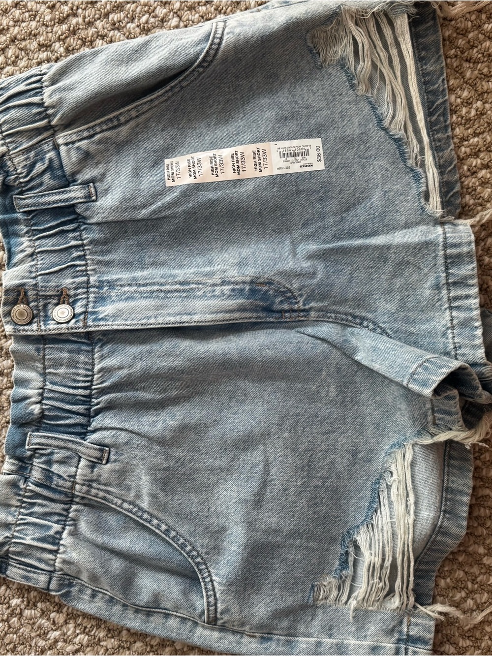 Kohl's Light Blue Denim Shorts with High Rise